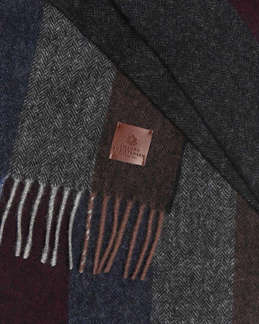 Herren | Schals | Amanda Christensen | Merino Wool Herringbone Striped Scarf Multi