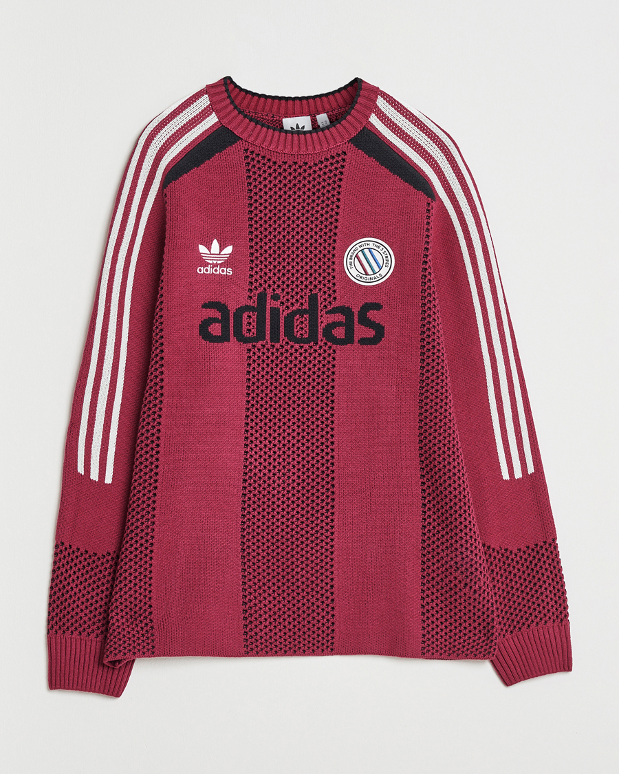 Herren | Pullover | adidas Originals | Knitted Football Sweater Legacy Burgundy