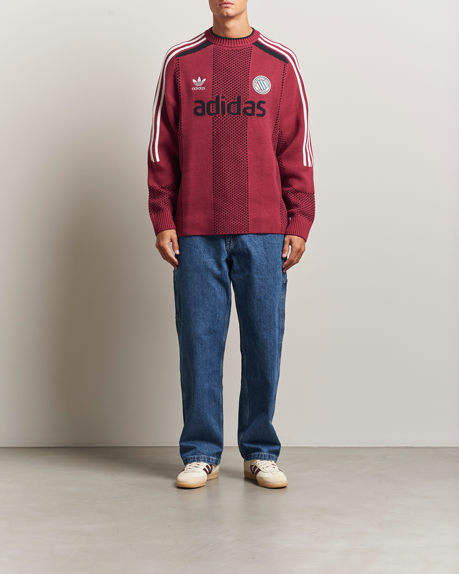 Herren | Pullover | adidas Originals | Knitted Football Sweater Legacy Burgundy