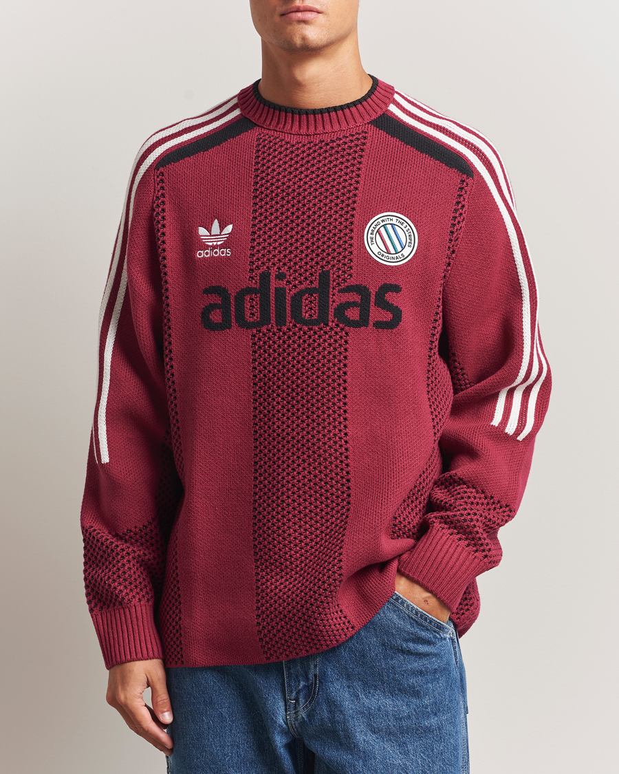 Herren | Pullover | adidas Originals | Knitted Football Sweater Legacy Burgundy
