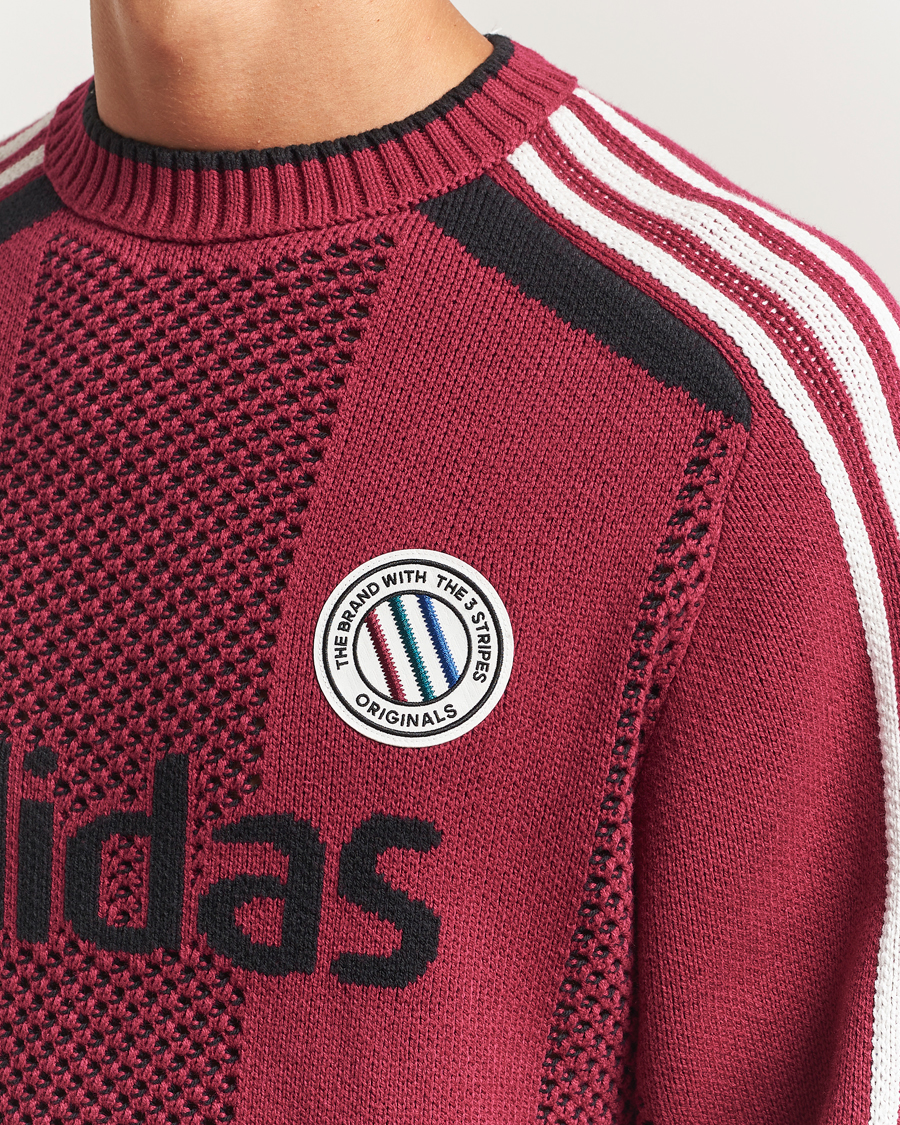 Herren | Pullover | adidas Originals | Knitted Football Sweater Legacy Burgundy
