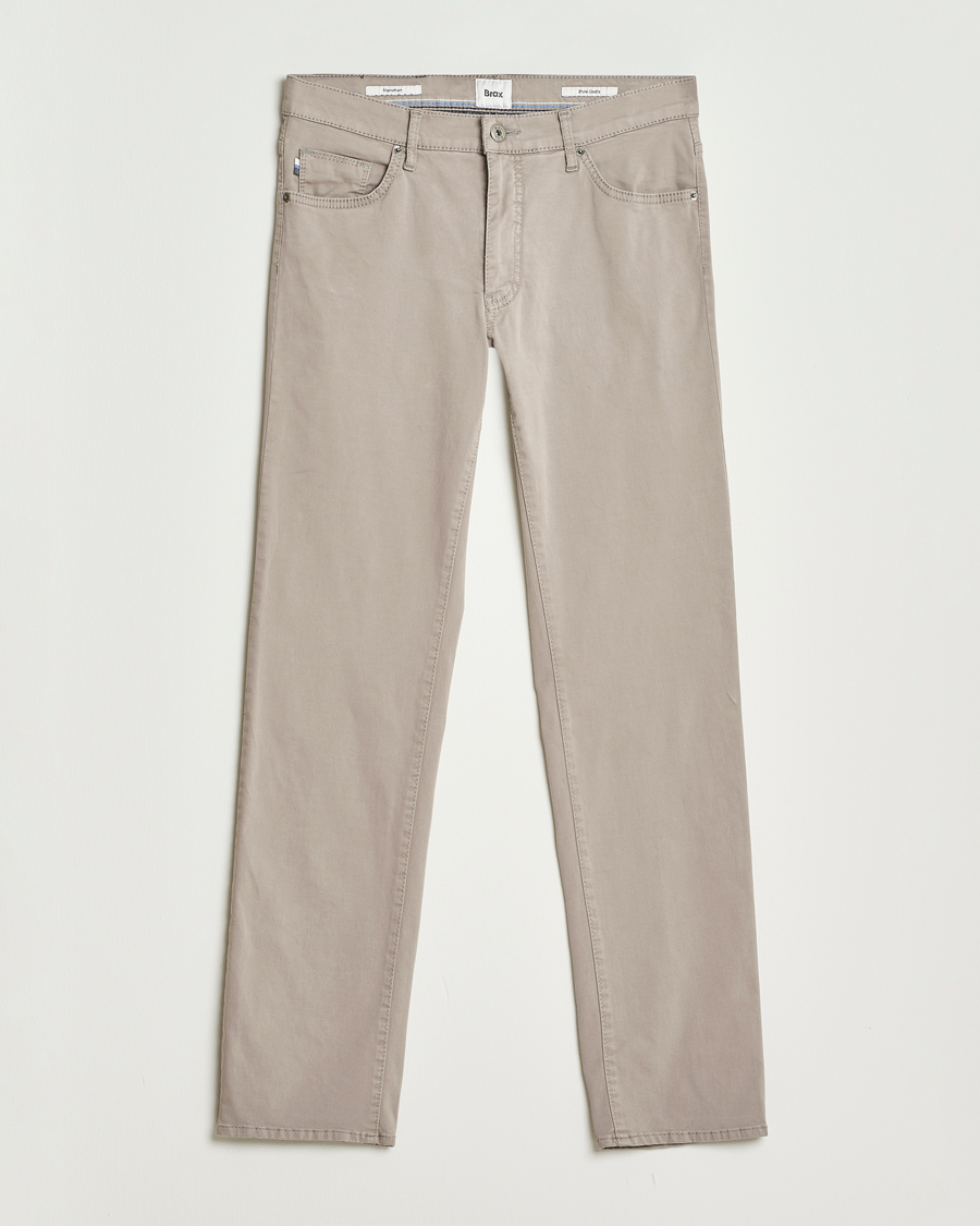 Herren | Hosen | Brax | Cadiz Cotton Satin 5-Pocket Pants Stone