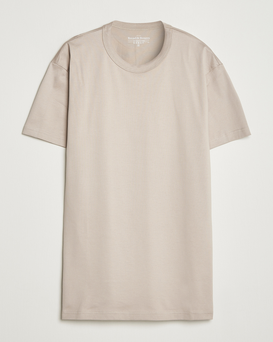 Herren | T-Shirts | Bread & Boxers | Pima Cotton Crew Neck T-Shirt Greige