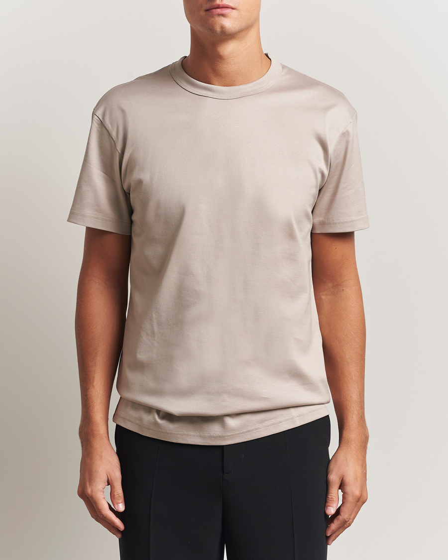 Herren | T-Shirts | Bread & Boxers | Pima Cotton Crew Neck T-Shirt Greige