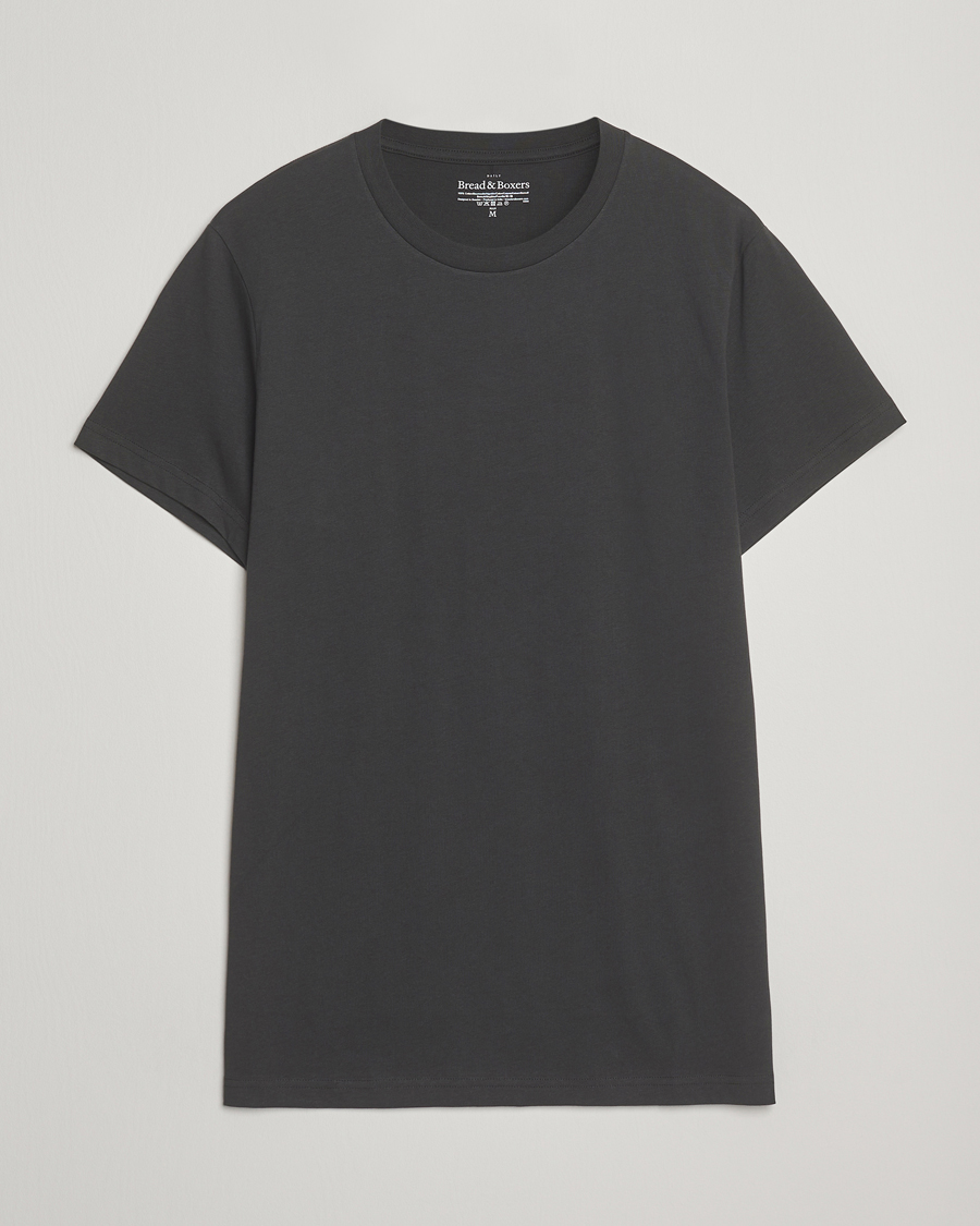 Herren | T-Shirts | Bread & Boxers | Crew Neck Regular T-Shirt Charcoal