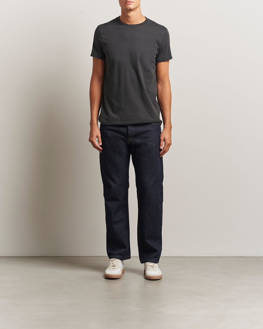 Herren | T-Shirts | Bread & Boxers | Crew Neck Regular T-Shirt Charcoal