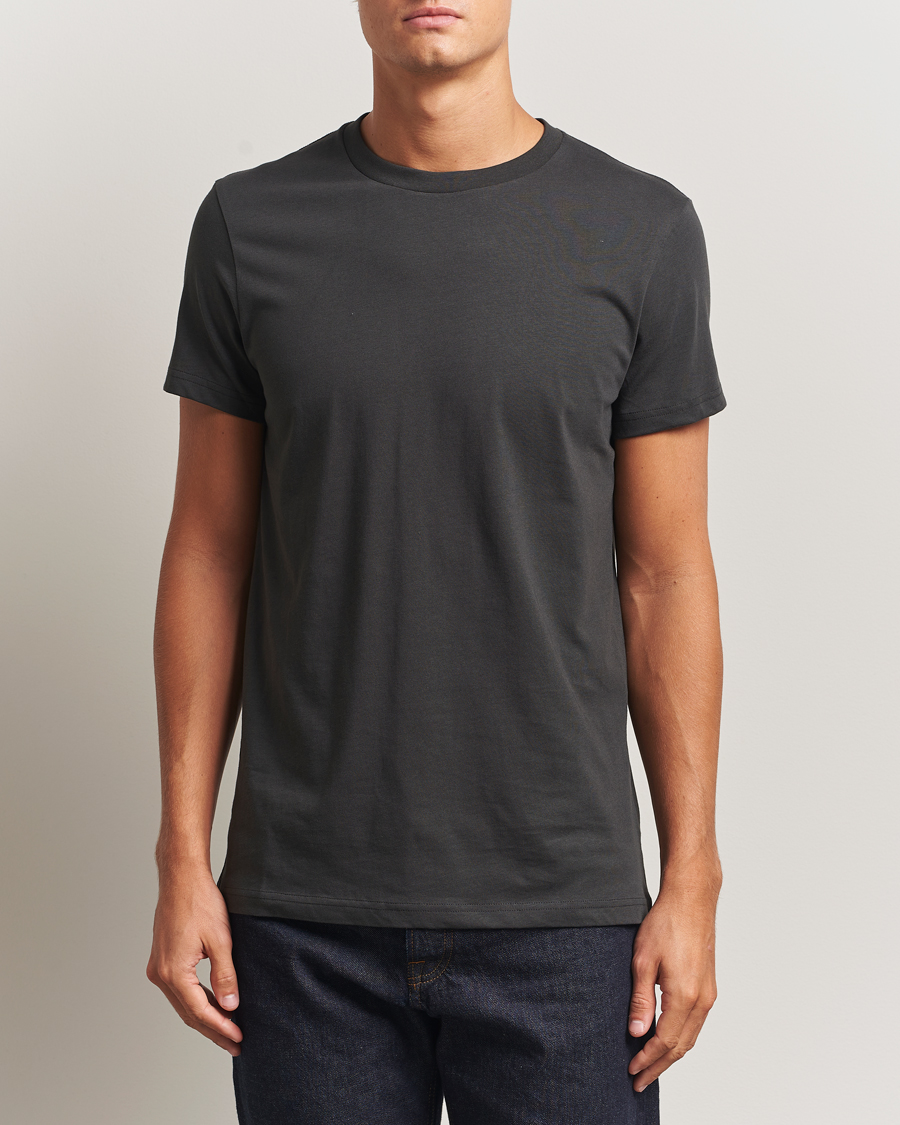 Herren | T-Shirts | Bread & Boxers | Crew Neck Regular T-Shirt Charcoal