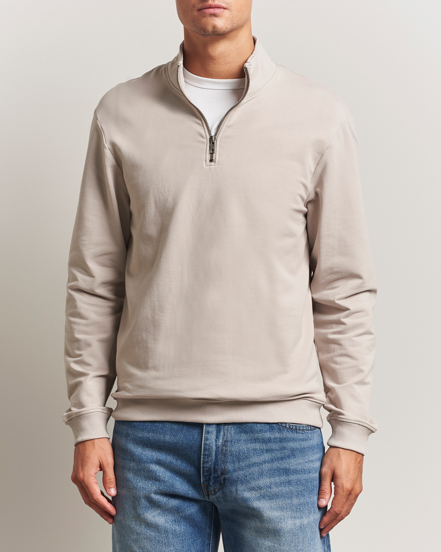 Herren | Pullover | Bread & Boxers | Loungewear Half Zip Greige