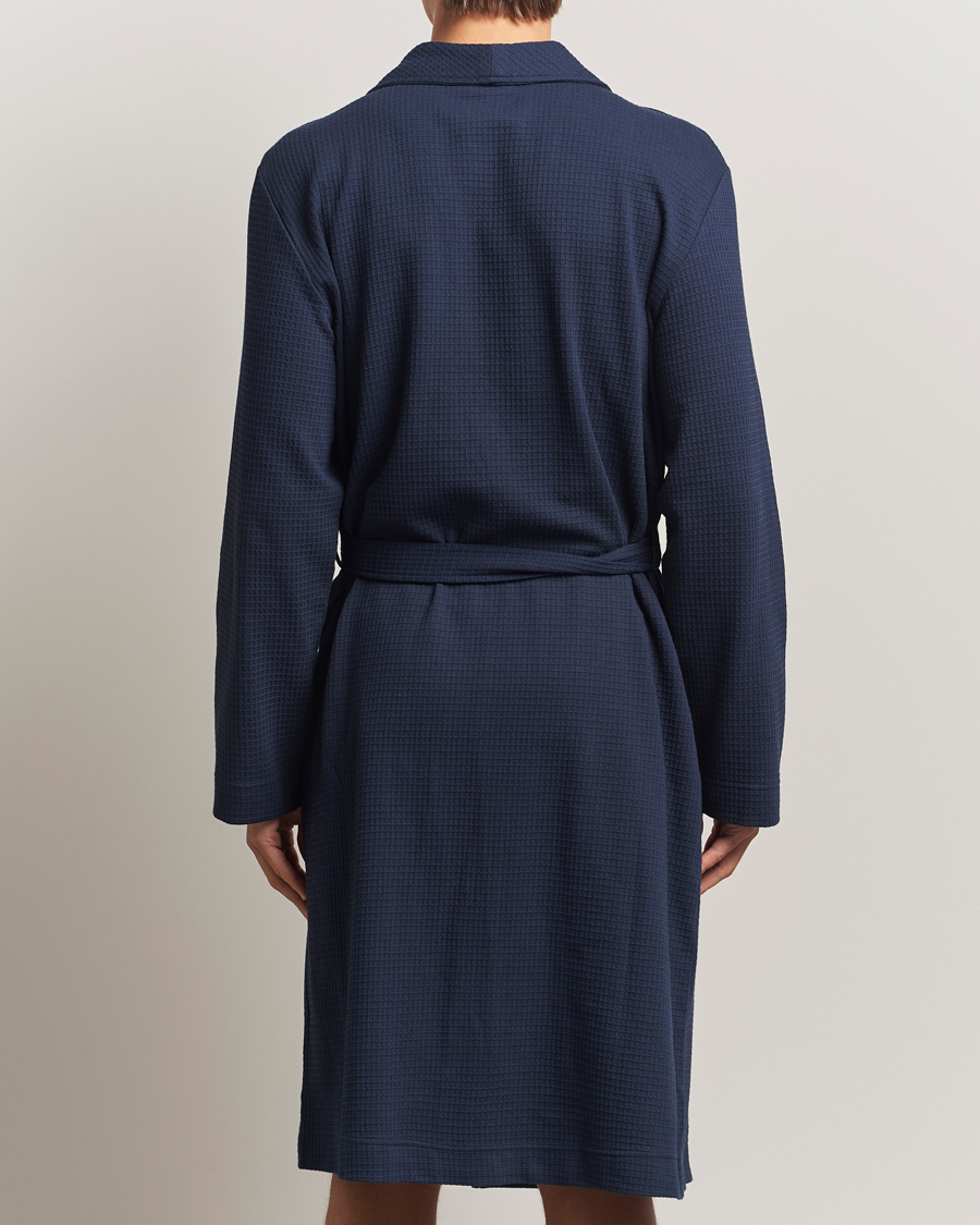 Herren | Schlafanzüge & Bademäntel | Bread & Boxers | Waffle Robe Navy Blue