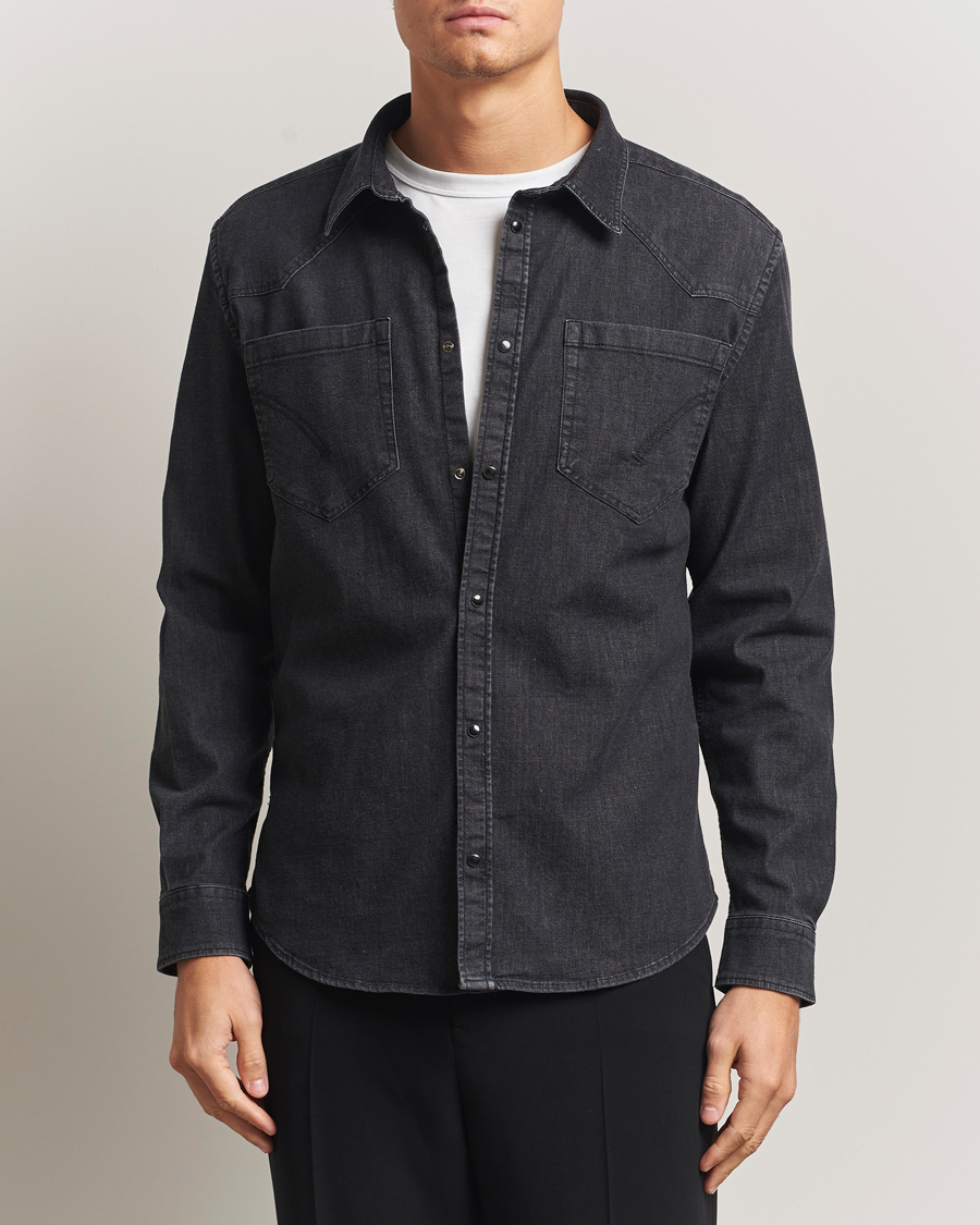 Herren | Hemden | Dondup | Pocket Denim Shirt Washed Black