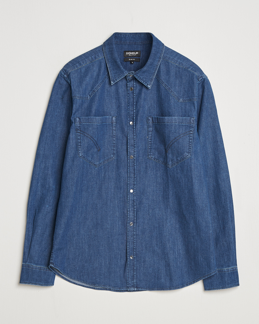Herren | Hemden | Dondup | Pocket Denim Shirt Medium Blue