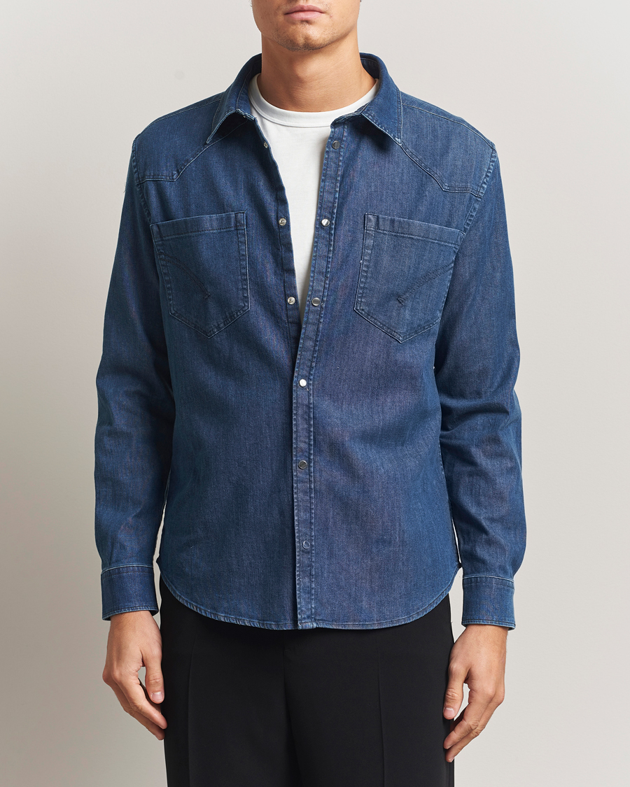 Herren | Hemden | Dondup | Pocket Denim Shirt Medium Blue