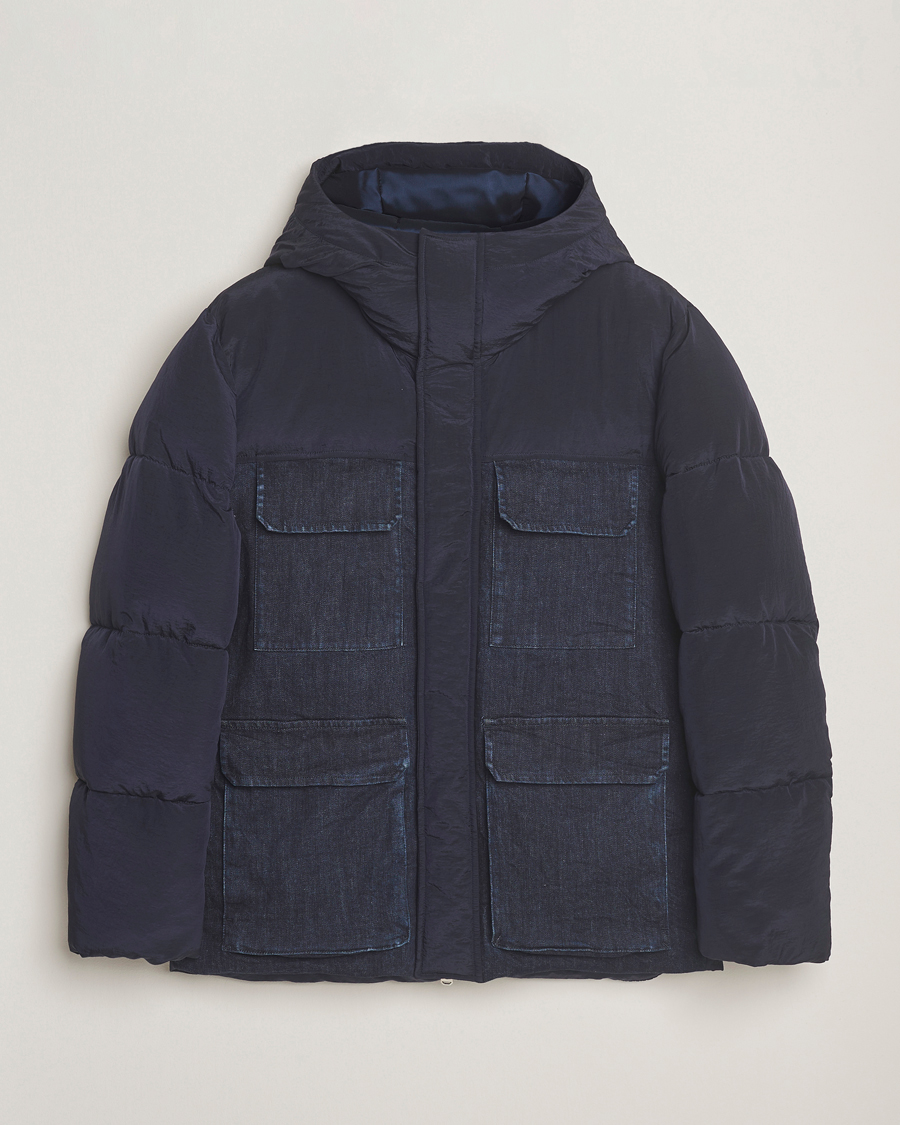 Herren | Jacken | Dondup | Puffy Hooded Down Jacket Navy