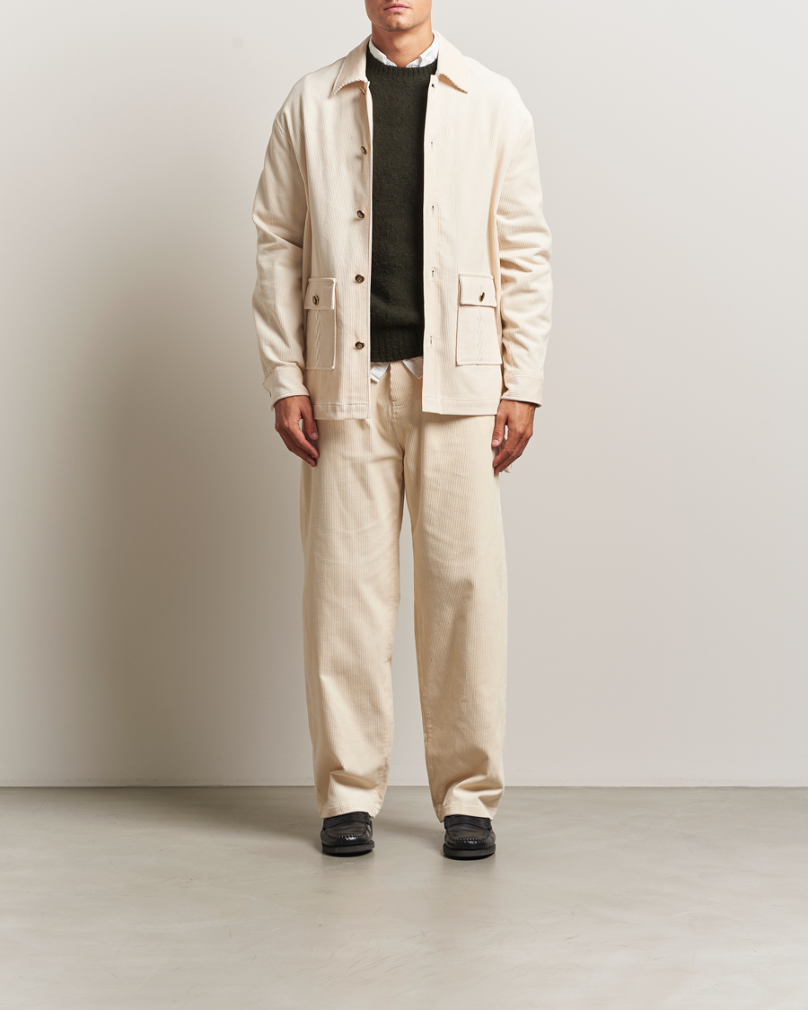 Herren | Hemden | Drôle de Monsieur | Corduroy Overshirt Ecru
