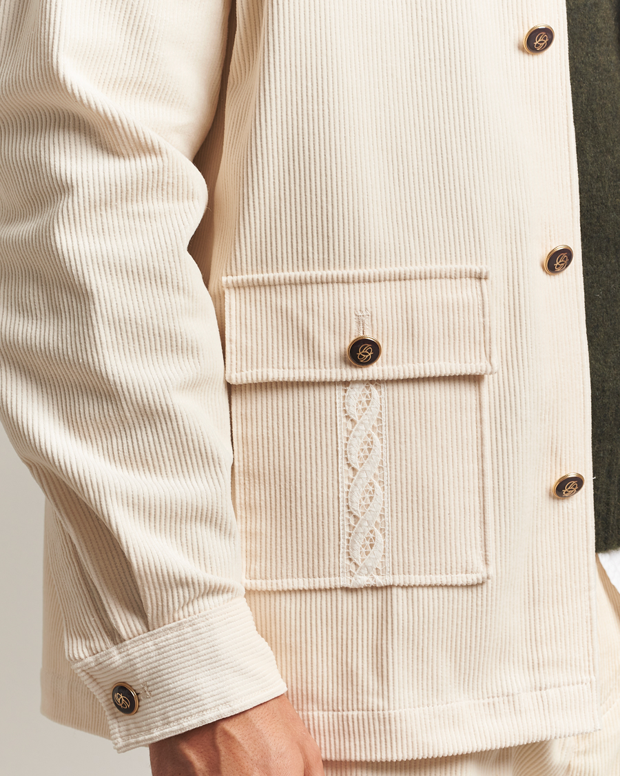 Herren | Hemden | Drôle de Monsieur | Corduroy Overshirt Ecru