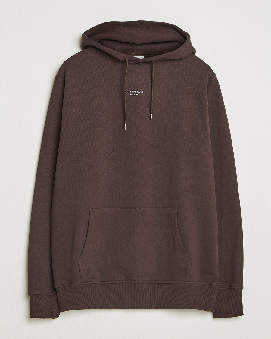 Herren | Pullover | Drôle de Monsieur | Classic Slogan Hoodie Dark Brown