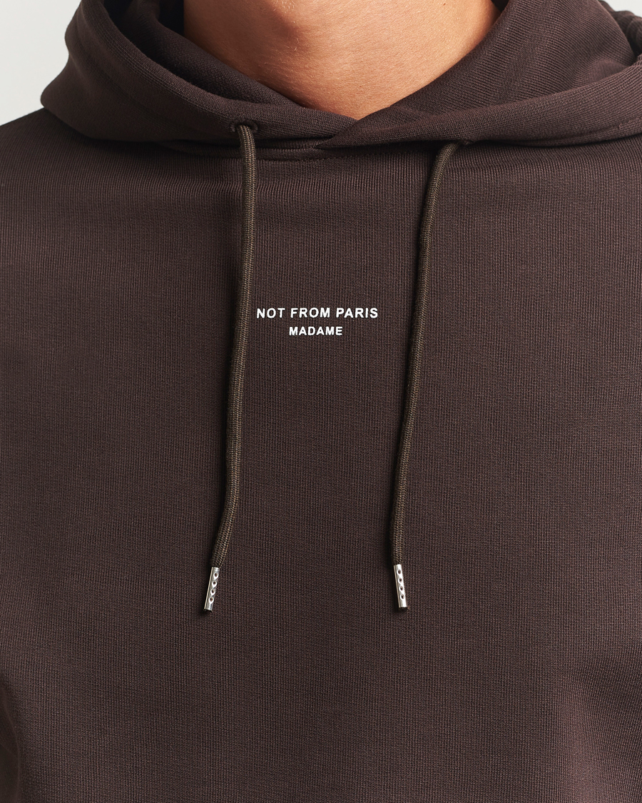 Herren | Pullover | Drôle de Monsieur | Classic Slogan Hoodie Dark Brown