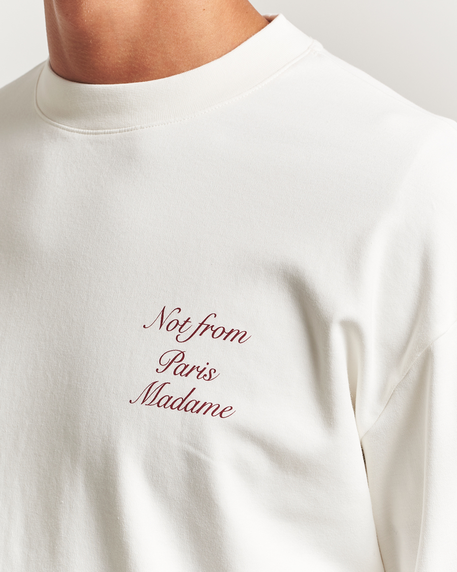 Herren | T-Shirts | Drôle de Monsieur | Slogan Calligraphy Long Sleeve T-shirt Off White