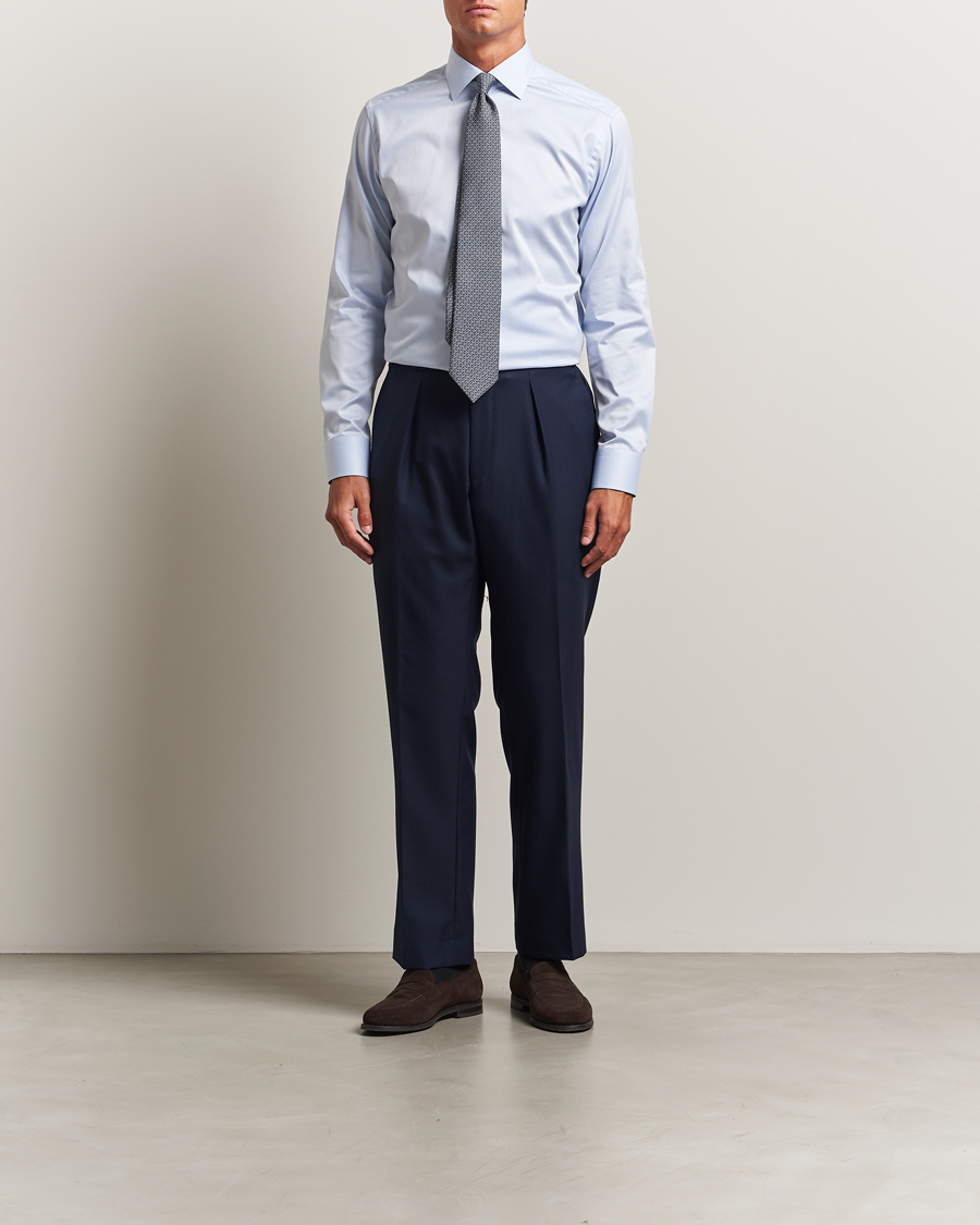 Herren | Hemden | Eton | Slim Fit Signature Twill Contrast Shirt Light Blue