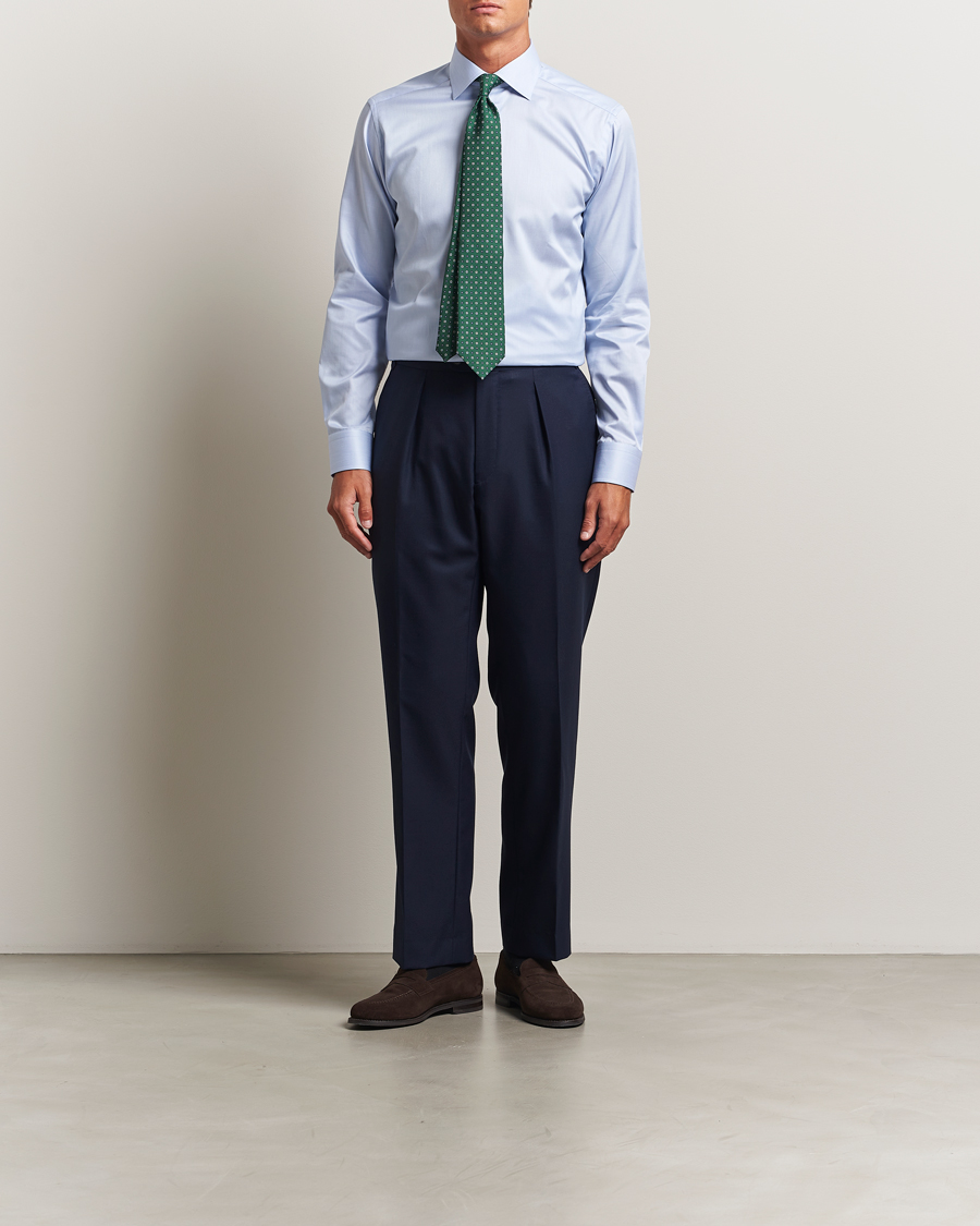 Herren | Hemden | Eton | Slim Fit Signature Twill Paspoal Shirt Light Blue