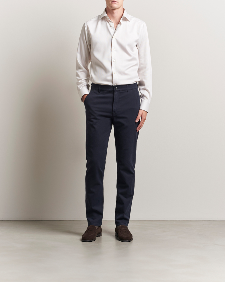 Herren | Hemden | Eton | Slim Fit Fine Twill Shirt Light Beige