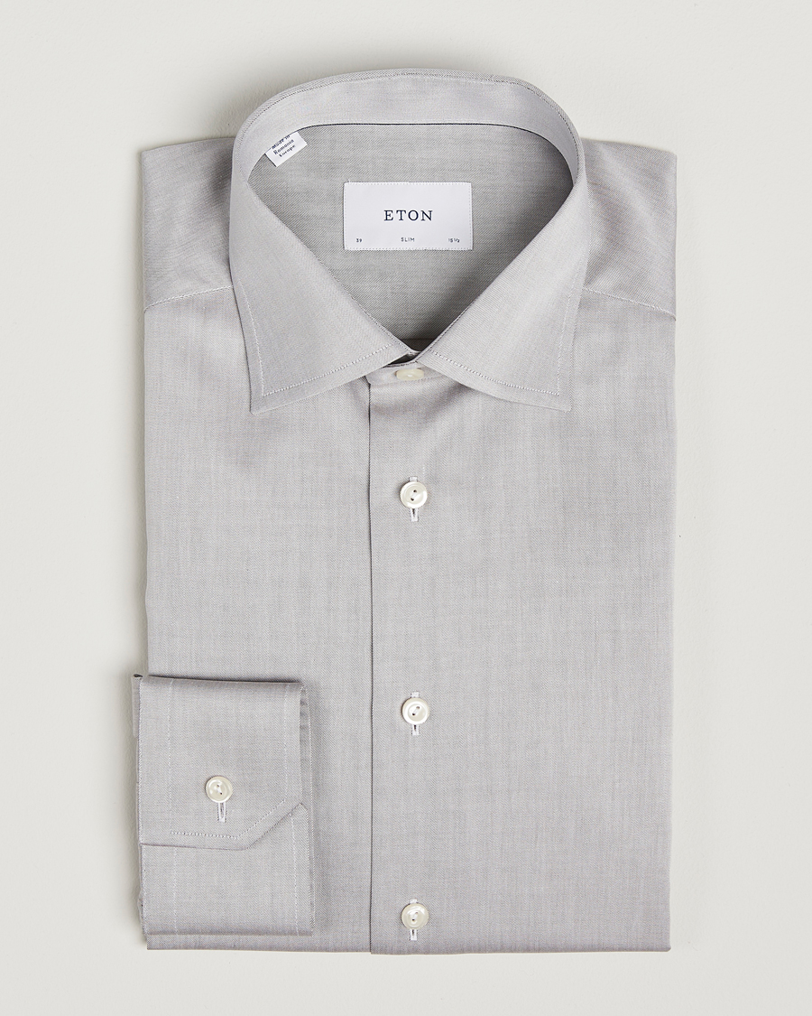 Herren | Hemden | Eton | Slim Fit Signature Twill Shirt Beige