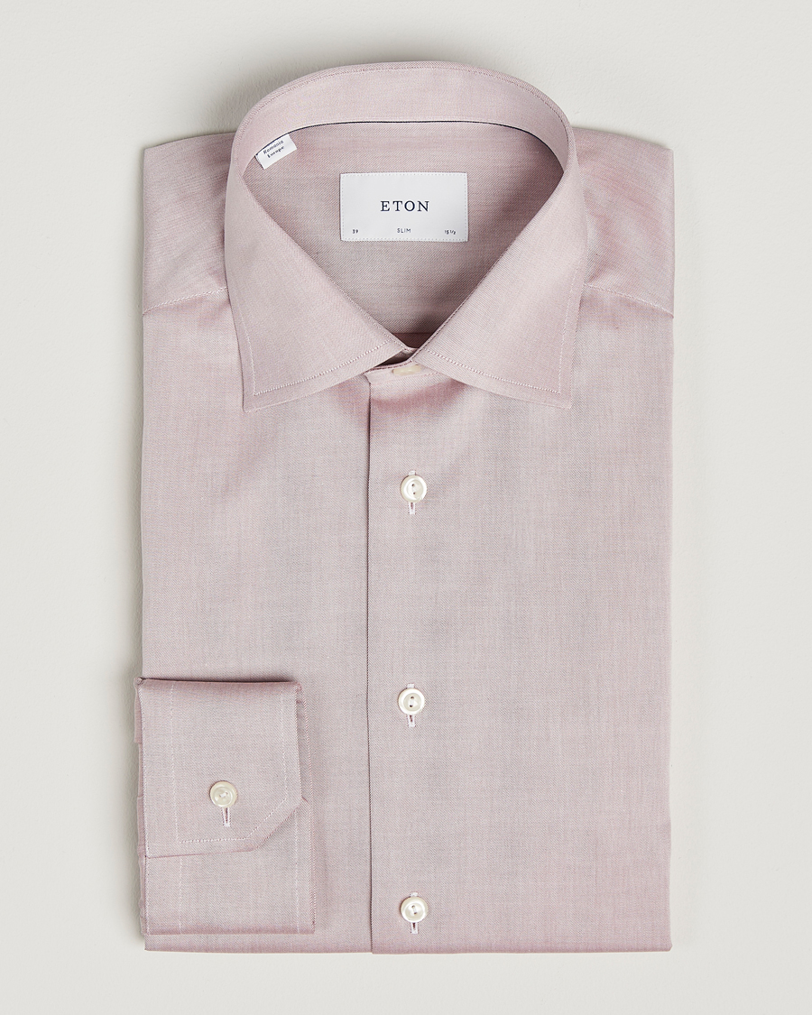 Herren | Hemden | Eton | Slim Fit Signature Twill Shirt Brown