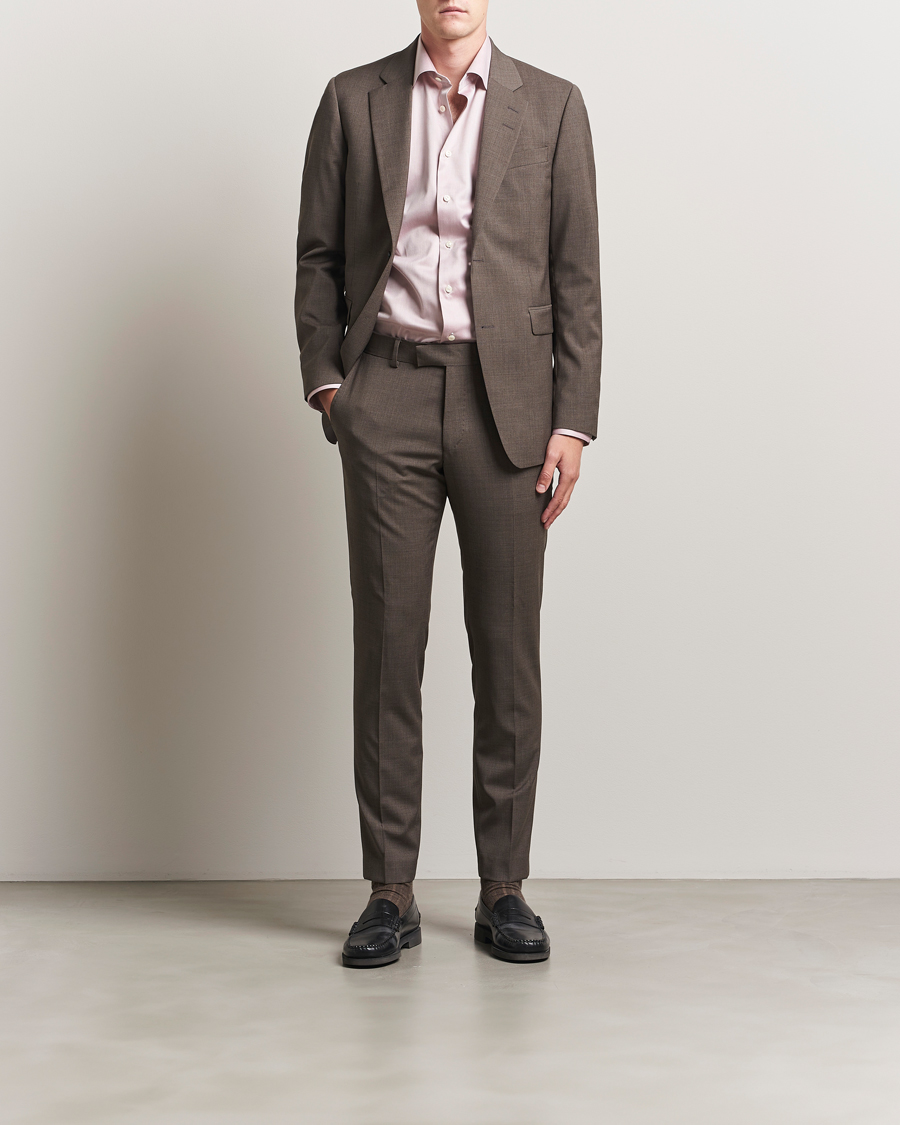 Herren | Hemden | Eton | Slim Fit Signature Twill Shirt Brown