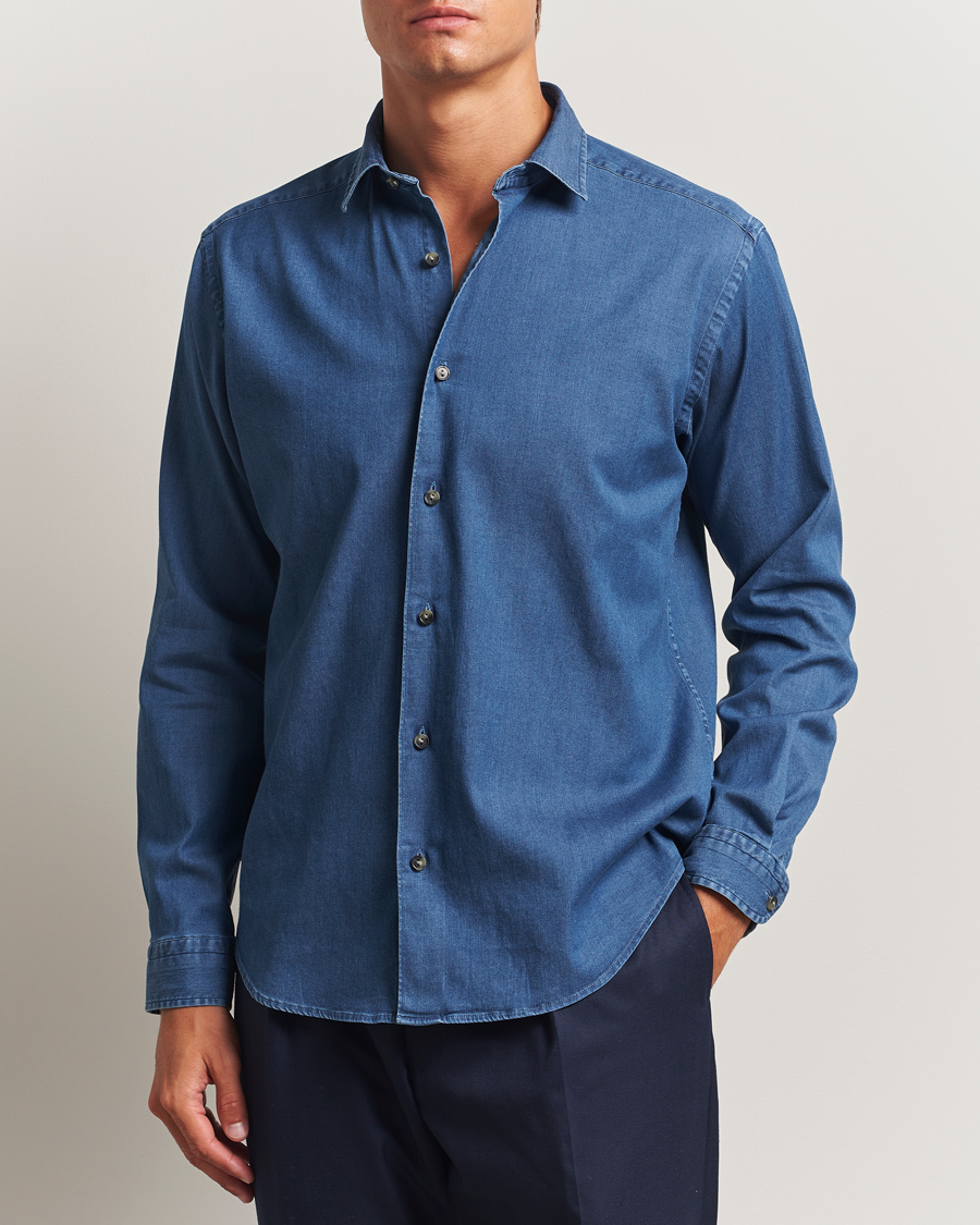 Herren | Hemden | Eton | Casual Fit Denim Shirt Dark Wash