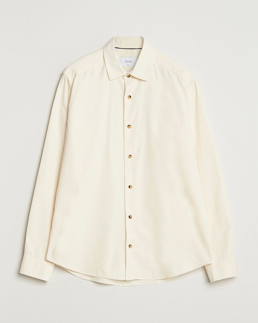 Herren | Hemden | Eton | Casual Fit Corduroy Shirt Off White