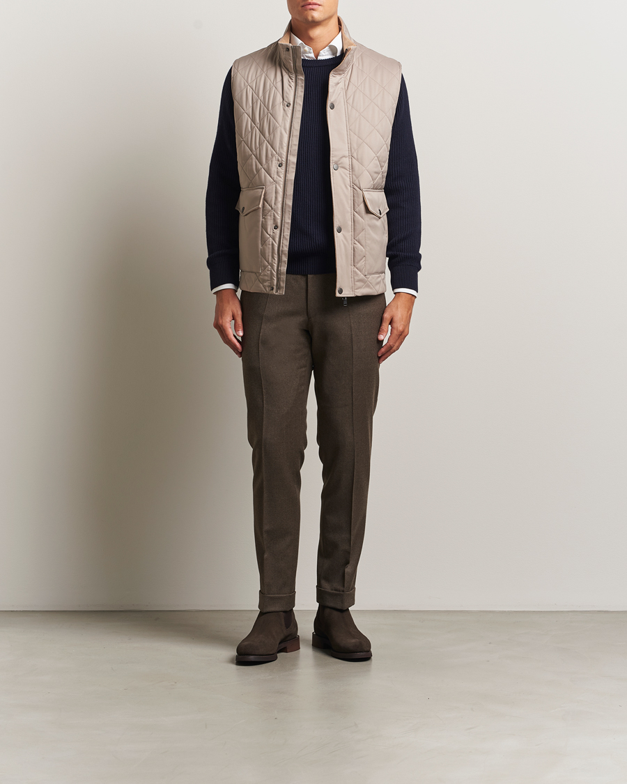 Herren | Jacken | Eton | Quilted Shell Vest Beige