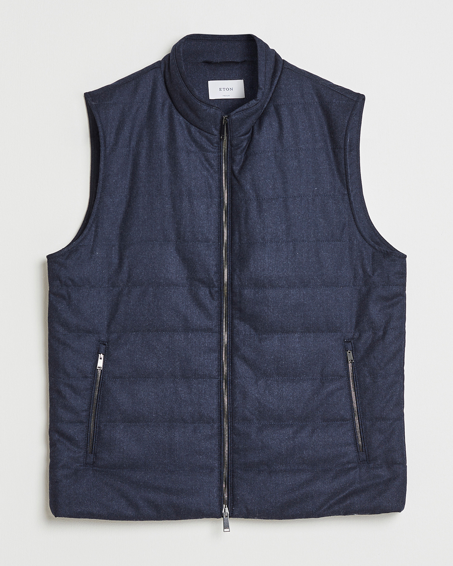 Herren | Jacken | Eton | Wool Padded Vest Navy