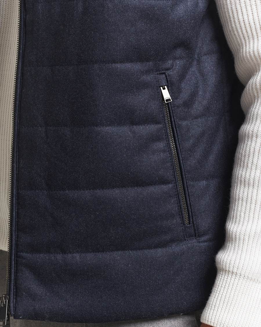 Herren | Westen | Eton | Wool Padded Vest Navy