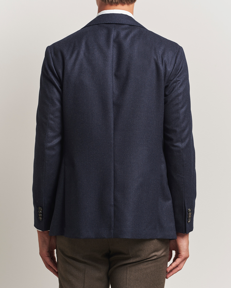 Herren | Sakkos | Eton | Wool Flannel Patch Pocket Blazer Navy
