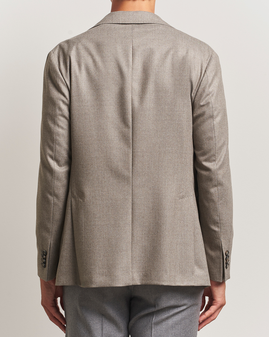 Herren | Sakkos | Eton | Wool Flannel Patch Pocket Blazer Beige