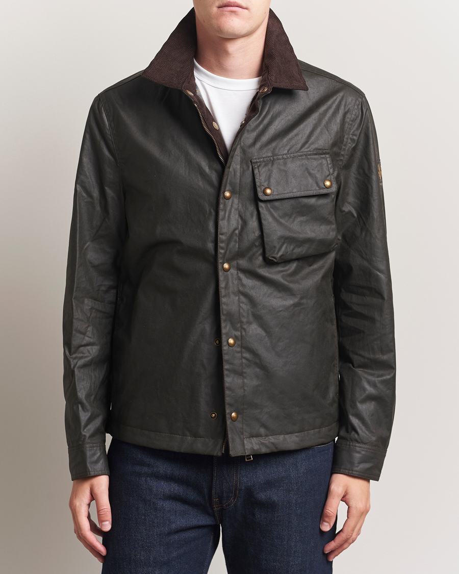 Herren | Jacken | Belstaff | Ground Wax Jacket Faded Olive