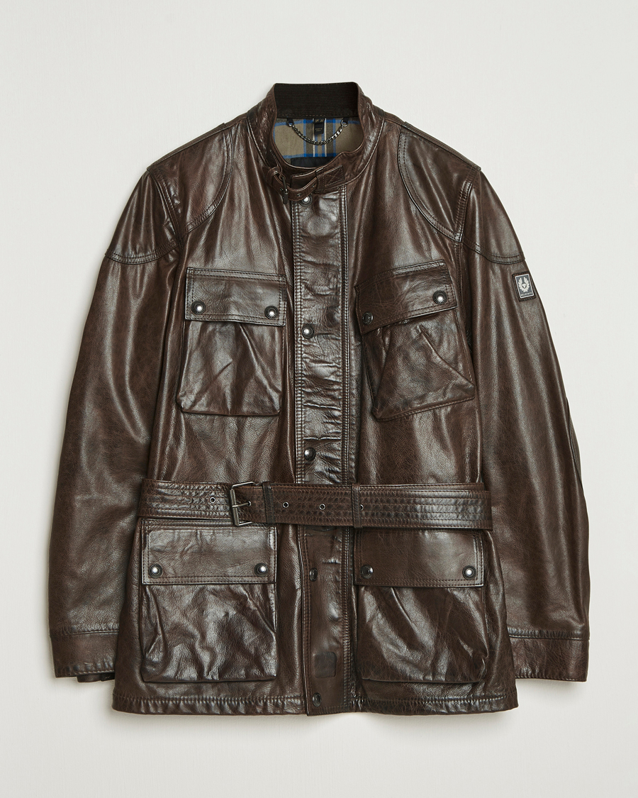 Herren | Jacken | Belstaff | Trailmaster Panther Leather Jacket Dark Earth