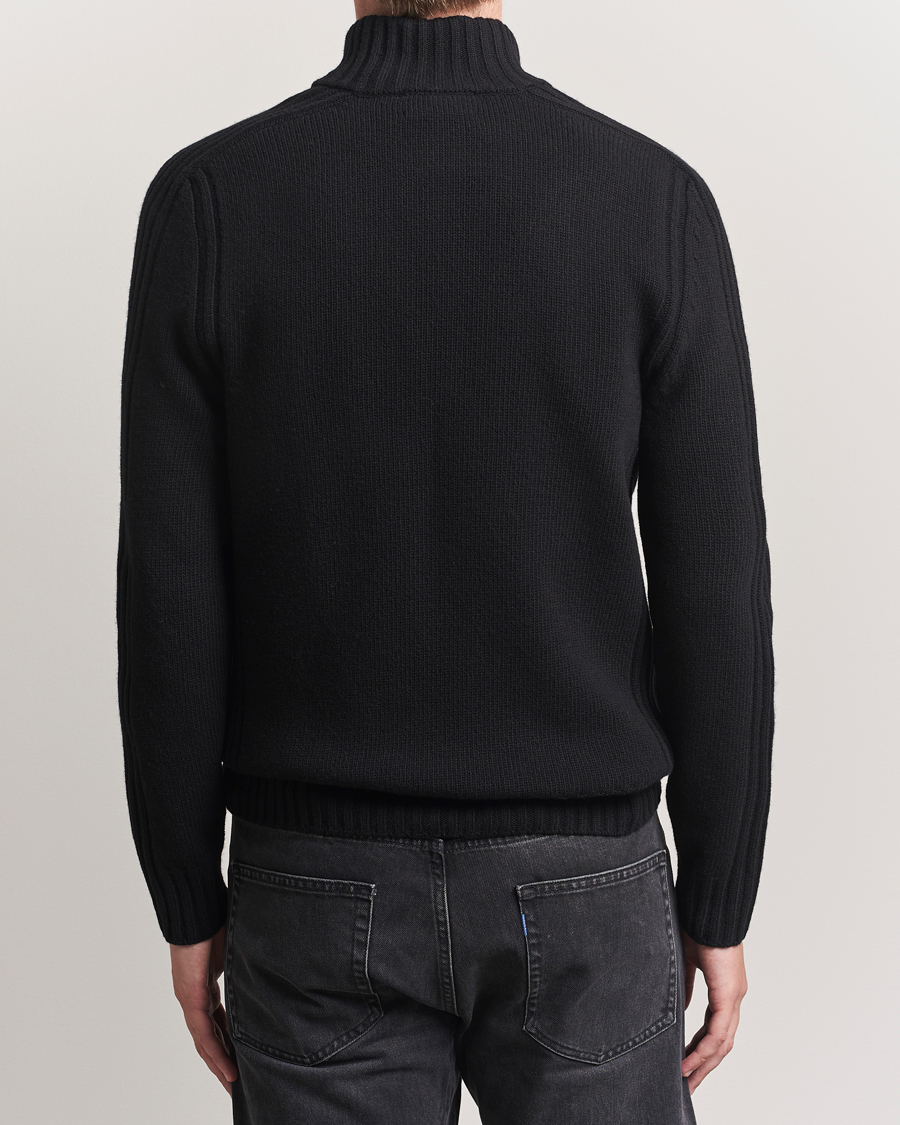 Herren | Pullover | Belstaff | Watch Wool Knitted Quarter Zip Black