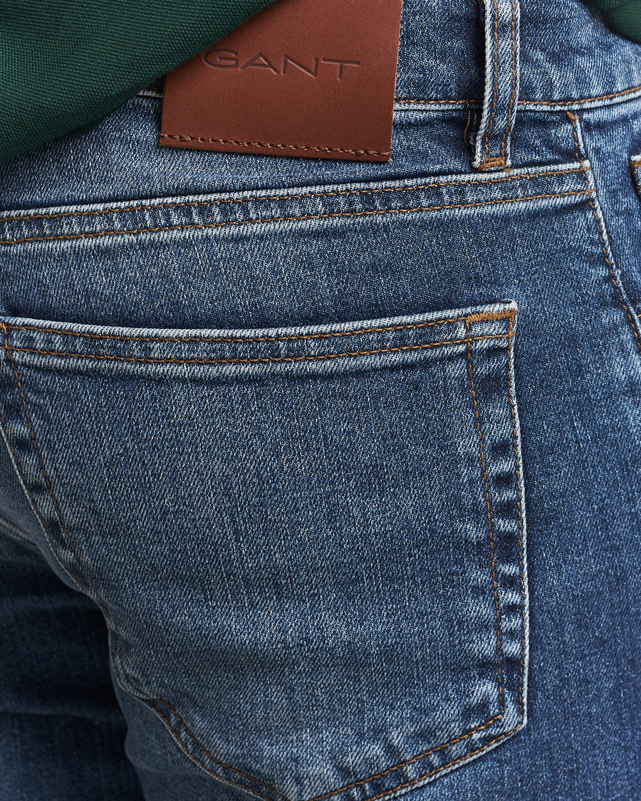 Herren | Jeans | GANT | Regular Fit Jeans Mid Blue Vintage