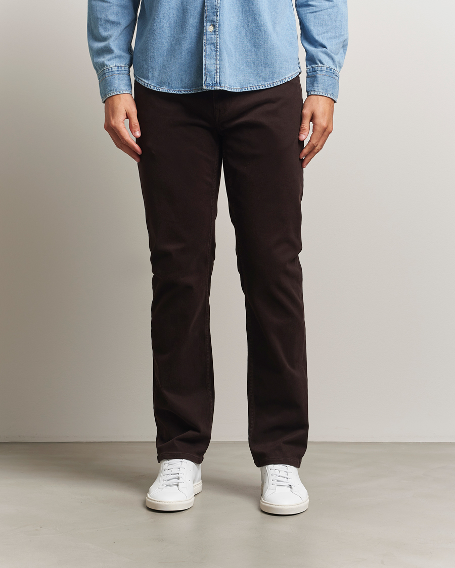 Herren | Hosen | GANT | Regular Fit Moleskin 5-Pocket Trousers Deep Brown