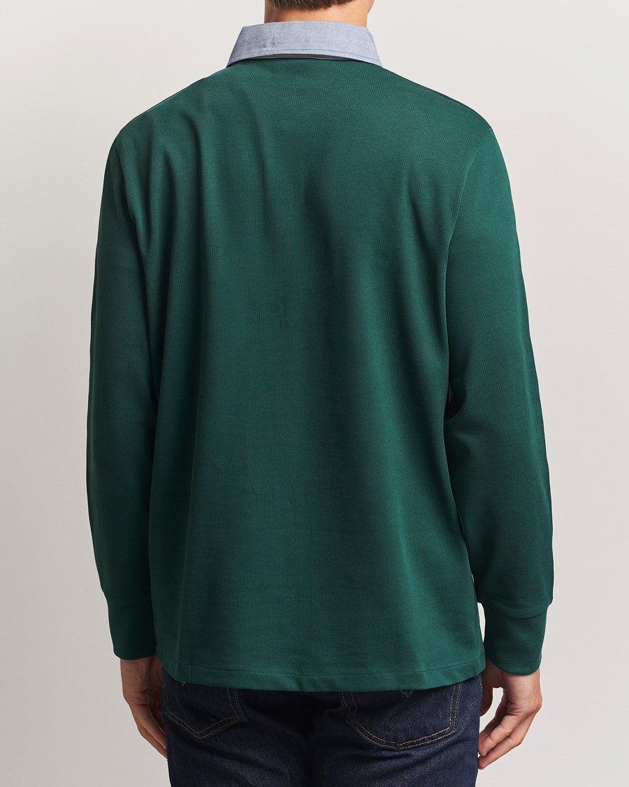 Herren | Pullover | GANT | Chambray Solid Heavy Rugger Tartan Green