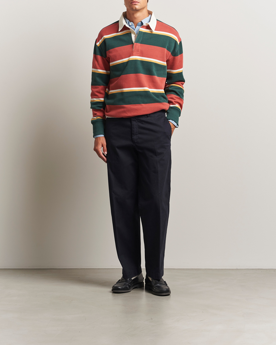Herren | Pullover | GANT | Striped Heavy Rugger Modern Rust