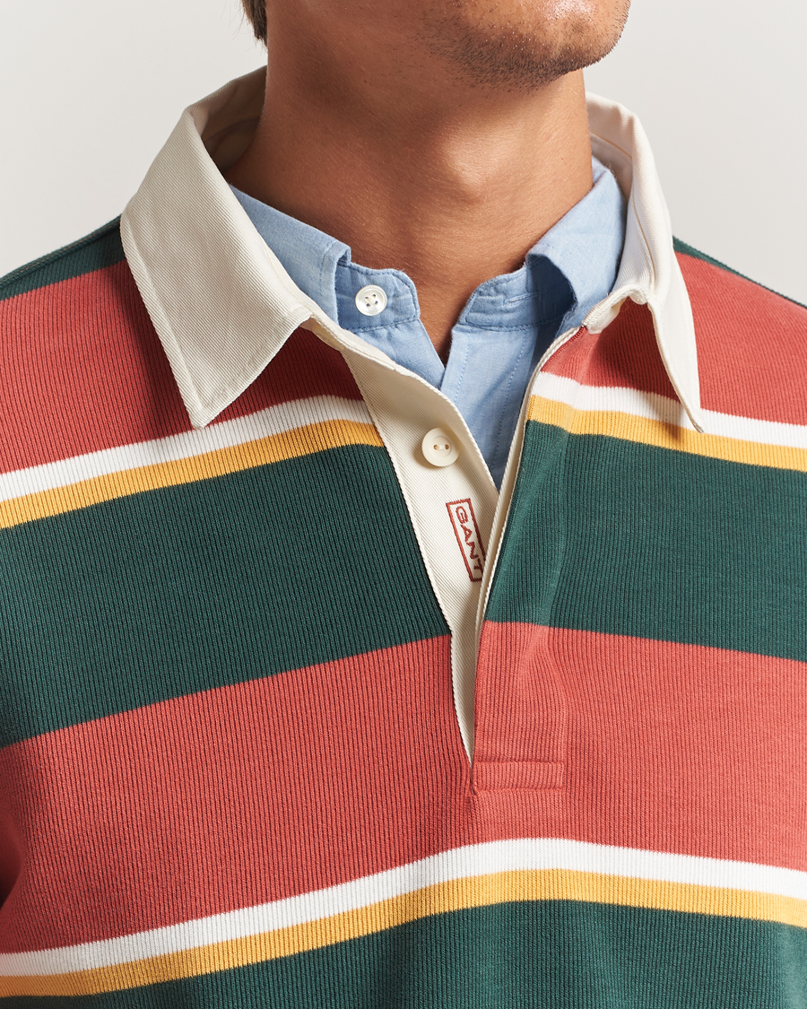 Herren | Pullover | GANT | Striped Heavy Rugger Modern Rust