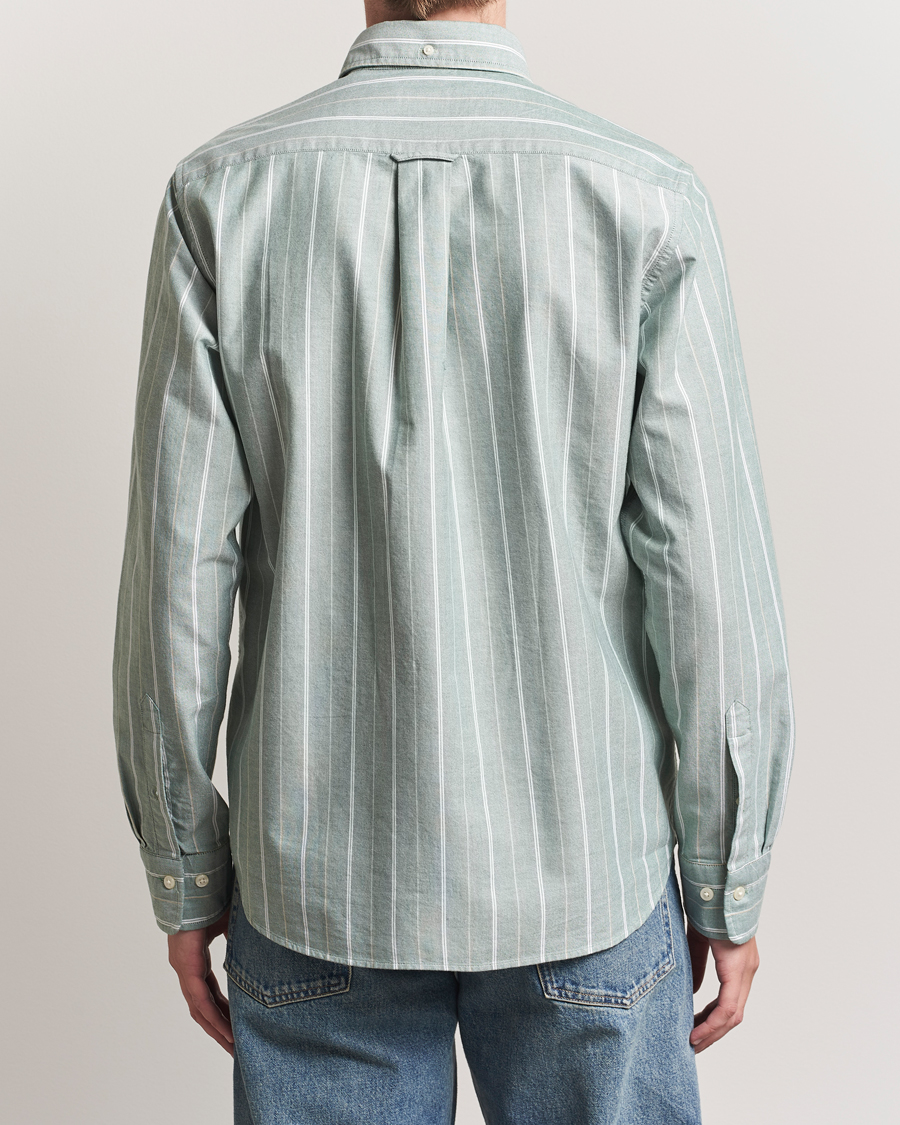 Herren | Hemden | GANT | Regular Fit Classic Striped Oxford Shirt Forest Green