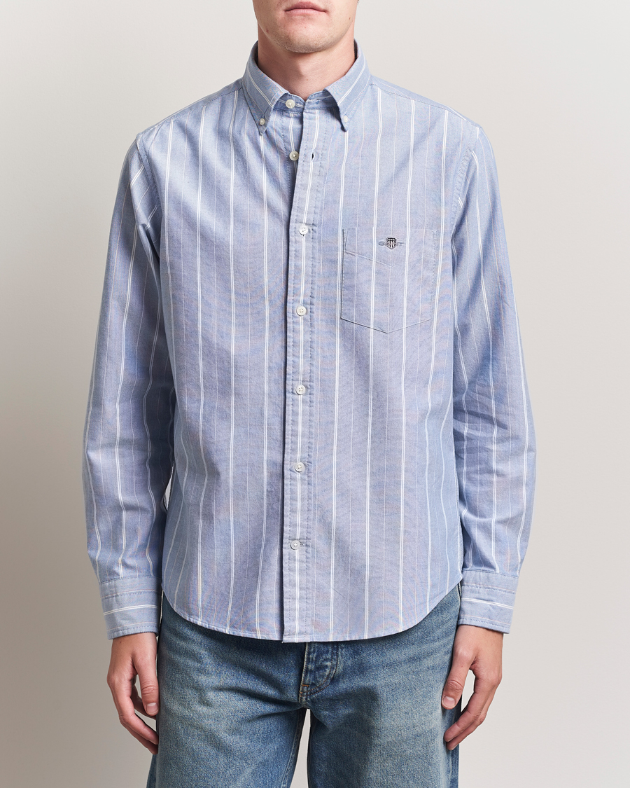 Herren | Hemden | GANT | Regular Fit Classic Striped Oxford Shirt Rich Blue