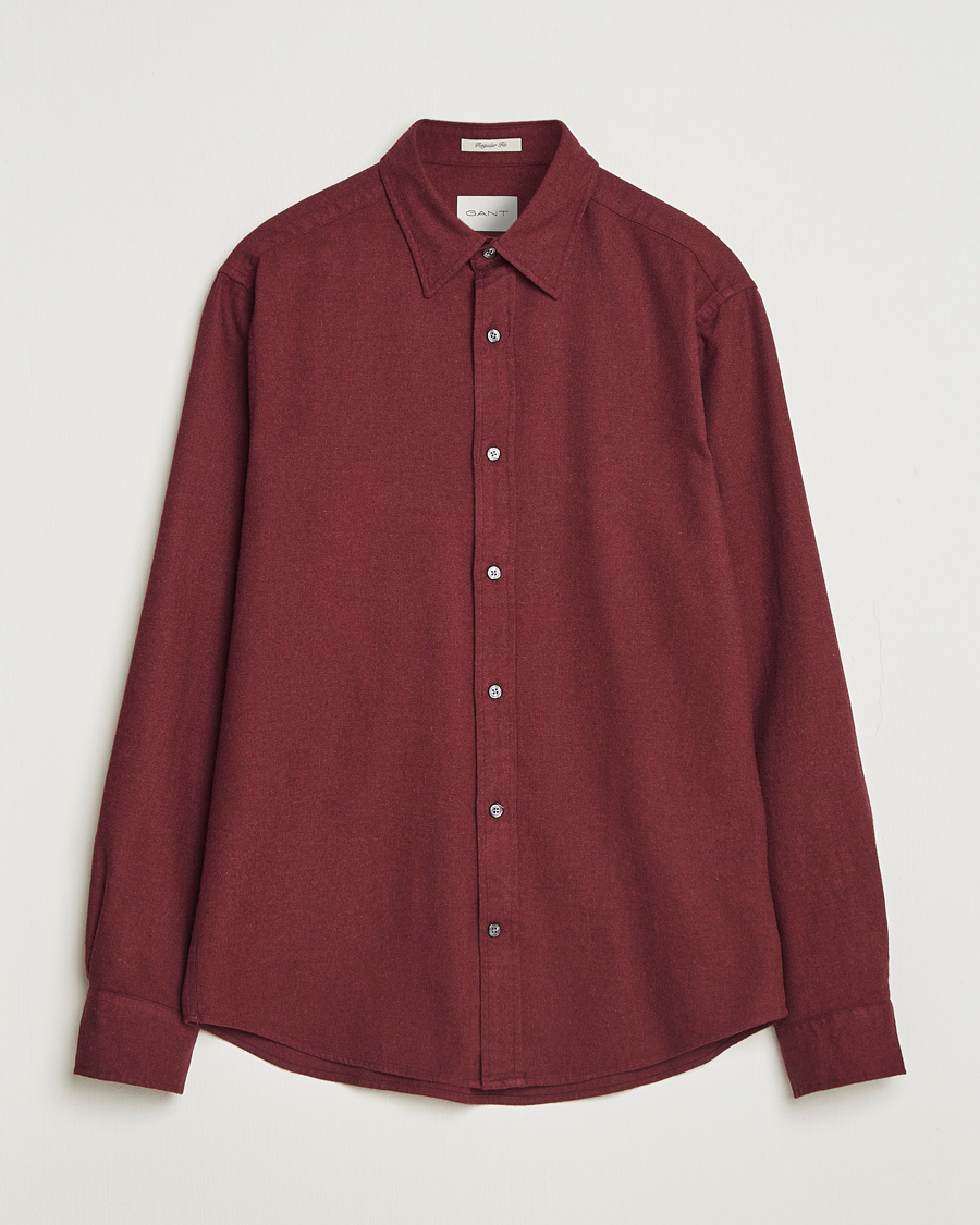 Herren | Hemden | GANT | Regular Fit Flannel Shirt Plumped Red