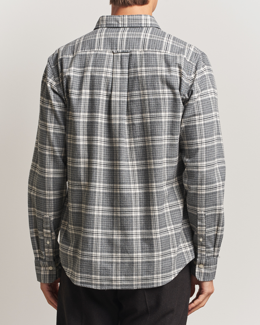 Herren | Hemden | GANT | Regular Fit Checked Flannel Shirt Dark Grey Melange