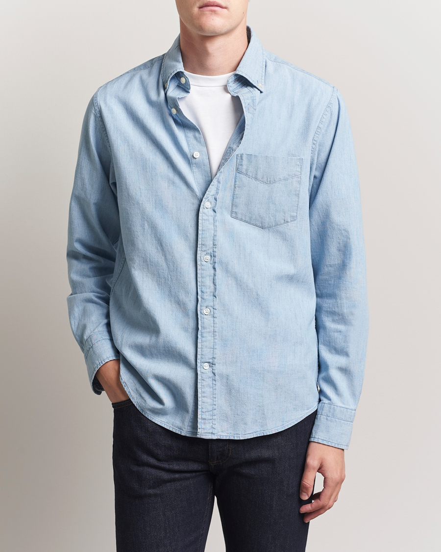 Herren | Hemden | GANT | Regular Fit Chambray Shirt Light Blue