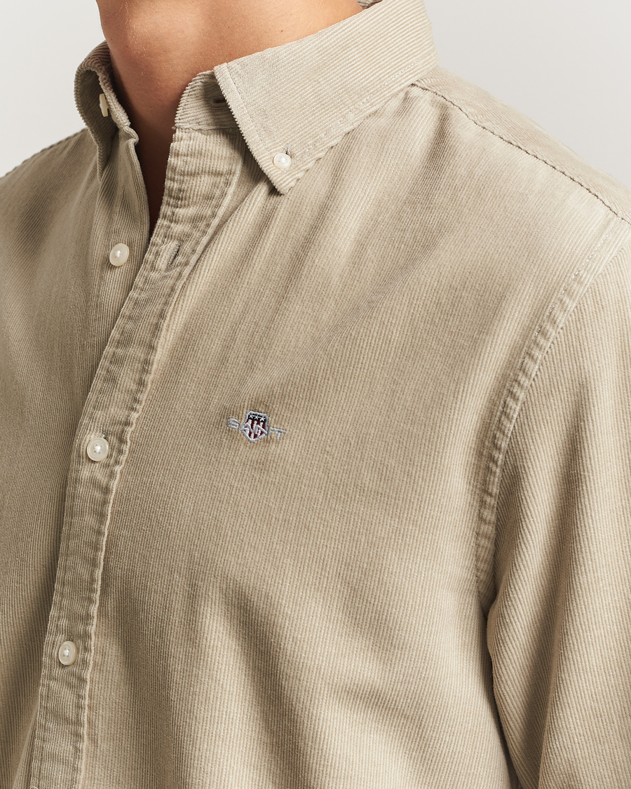 Herren | Hemden | GANT | Regular Fit Corduroy Shirt Greige