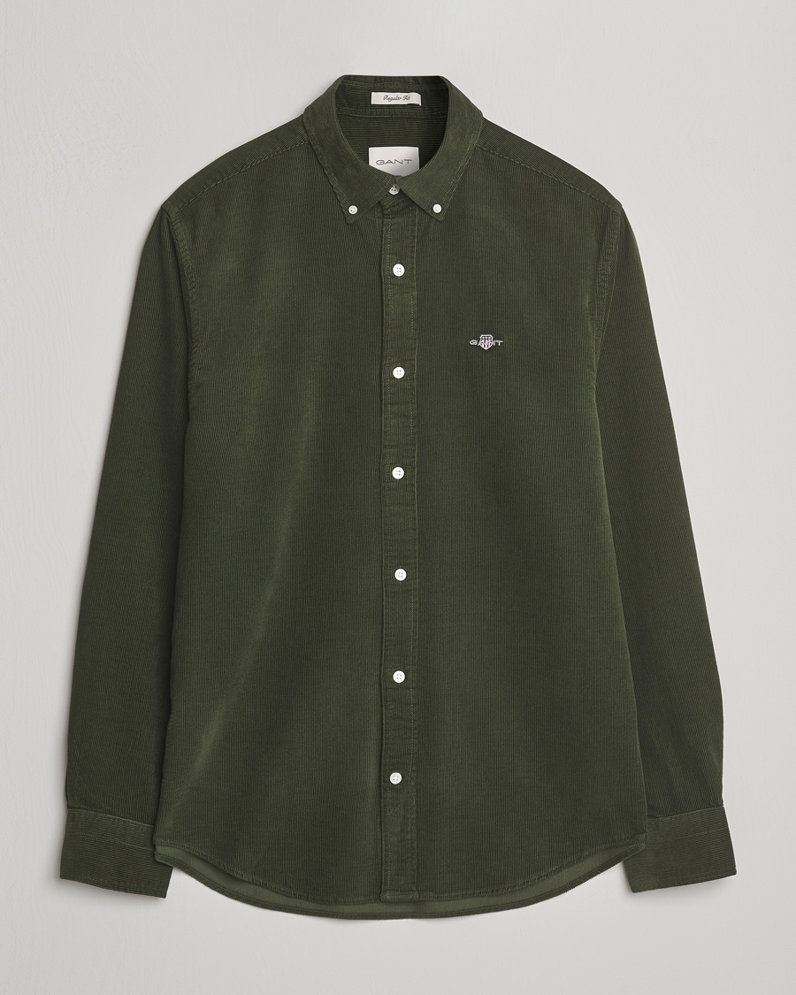 Herren | Hemden | GANT | Regular Fit Corduroy Shirt Country Green